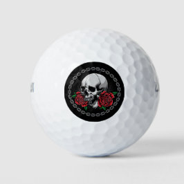 Schädel und Rose Golfball