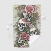 Schädel und Rose Golfhandtuch (Insitu)