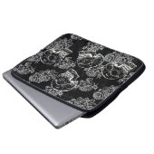 Schädel und Rose | Gothic Glam Funky Grunge Laptopschutzhülle (Vorne Knopf)