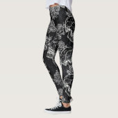 Schädel und Rose | Gothic Glam Funky Grunge Leggings (Links)