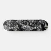 Schädel und Rose | Gothic Glam Funky Grunge Skateboard (Horizontal)