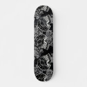Schädel und Rose | Gothic Glam Funky Grunge Skateboard (Vorne)