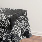 Schädel und Rose | Gothic Glam Funky Grunge Tischdecke (Beispiel)