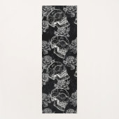 Schädel und Rose | Gothic Glam Funky Grunge Yogamatte (Vorderseite)