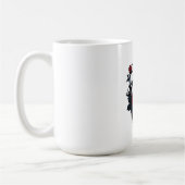 Schädel und Rose: Gotisches Blumendesign Kaffeetasse (Links)