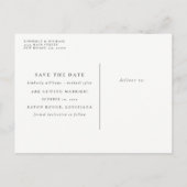 Schädel und Rose Halloween Save the Date Ankündigungspostkarte (Rückseite)