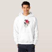 Schädel und Rose Hoodie (Vorne ganz)