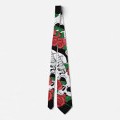 Schädel und Rose Krawatte (Rückseite)