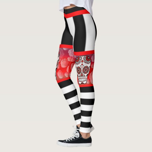 Schädel und Rose Leggings (Links)