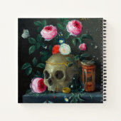 Schädel und Rose Notizblock (Rückseite)