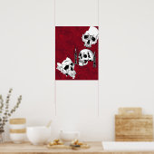 Schädel und Rose Poster (Küche)