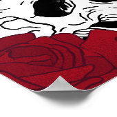 Schädel und Rose Poster (Ecke)