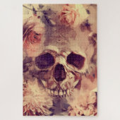 Schädel und Rose Puzzle (Vertikal)