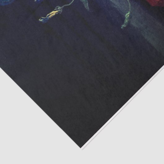 Schädel und Rose Seidenpapier (Ausschnitt)