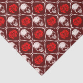 Schädel und Rose Seidenpapier (Ausschnitt)