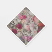 Schädel und Rose Serviette (Ecke)