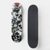 Schädel und Rose Skateboard (Vorderseite)