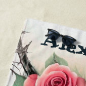 Schädel und Rose Strandtuch (Beispiel)