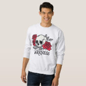 Schädel und Rose Sweatshirt (Vorne ganz)