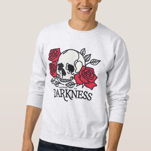 Schädel und Rose Sweatshirt (Vorderseite)