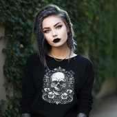 Schädel und Rose Sweatshirt