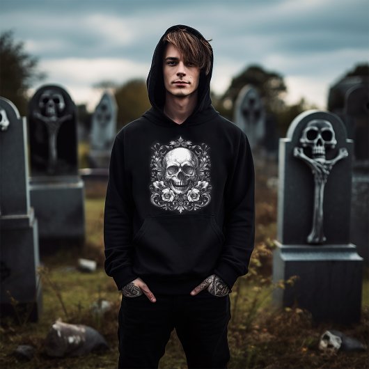 Schädel und Rose Sweatshirt