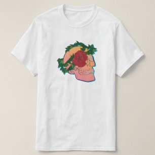 Schädel und Rose T-Shirt