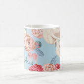 Schädel und Rose Vintages Muster Kaffeetasse (Mittel)