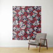 Schädel und Rose Wandteppich (Beispiel)