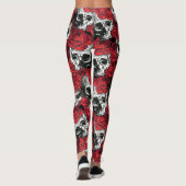 Schädel und Rosen Leggings (Rückseite)