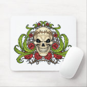 Schädel und Rosen mit Dornenkrone durch Al Rio Mousepad (Mit Mouse)
