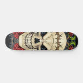 Schädel und Rosen mit Dornenkrone durch Al Rio Skateboard (Horizontal)