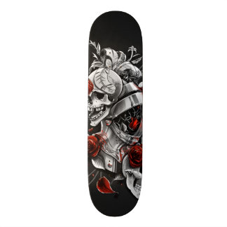 Schädel und Rosen Skateboard