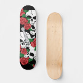 Schädel und Rosen Skateboard (Vorderseite)