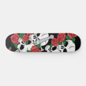 Schädel und Rosen Skateboard (Horizontal)