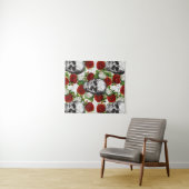 Schädel und Rosen Wandteppich (Beispiel (Horizontal))