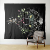 Schädel und Schläge Wandteppich (Beispiel (Horizontal))