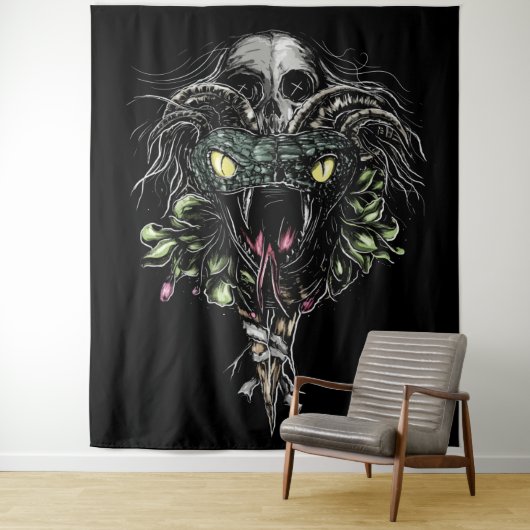 Schädel und Schläge Wandteppich (Beispiel)