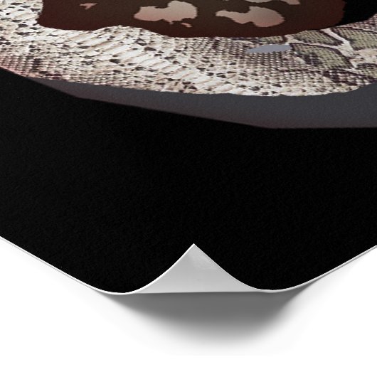 Schädel- und Schlangen-Poster Poster (Ecke)