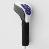 Schädel und Schlangenduell Golf Headcover (angewinkelt)