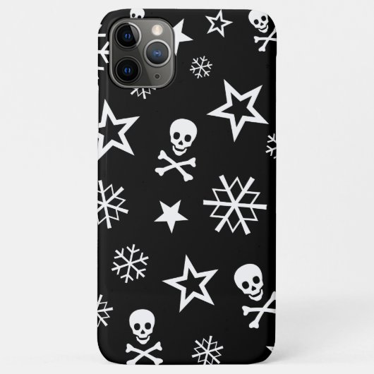 Schädel und Schneeflocken Case-Mate iPhone Hülle (Rückseite)