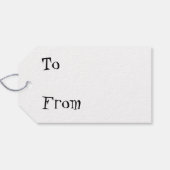 Schädel und Schneeflocken Geschenkanhänger (Rückseite Horizontal)