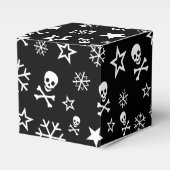 Schädel und Schneeflocken Geschenkschachtel (Vorderseite)