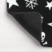 Schädel und Schneeflocken Mousepad (Ecke)