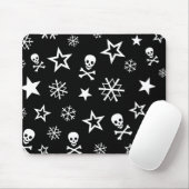 Schädel und Schneeflocken Mousepad (Mit Mouse)