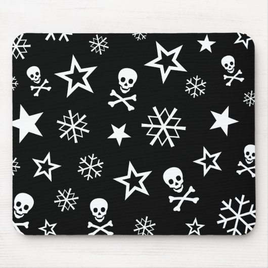 Schädel und Schneeflocken Mousepad (Vorne)