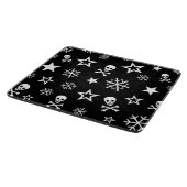 Schädel und Schneeflocken Schneidebrett (Ecke)