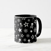 Schädel und Schneeflocken Tasse (VorderseiteRechts)