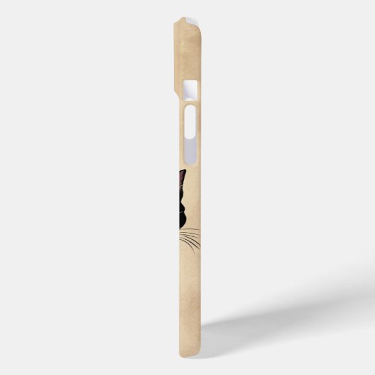 Schädel und schwarze Katze Case-Mate iPhone Hülle (Rückseite / Links)