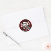 Schädel- und Skate-Aufkleber Runder Aufkleber (Umschlag)